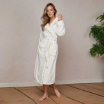 Хавлиен халат за баня -MAER- Бял цвят 