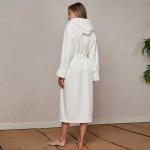Хавлиен халат за баня -MAER- Бял цвят 