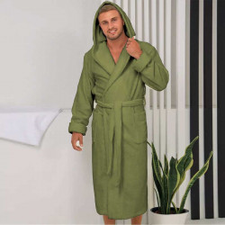Луксозен хавлиен халат за баня - MAER цвят зелен