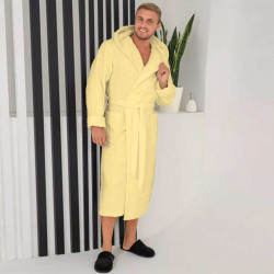Луксозен хавлиен халат за баня - MAER цвят Жълт