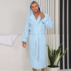 Луксозен хавлиен халат за баня - MAER цвят Небесно синьо