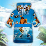 Детски халат за баня с 3D принт на анимационни герои 10829