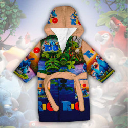 Детски халат за баня с 3D принт на анимационни герои 10915