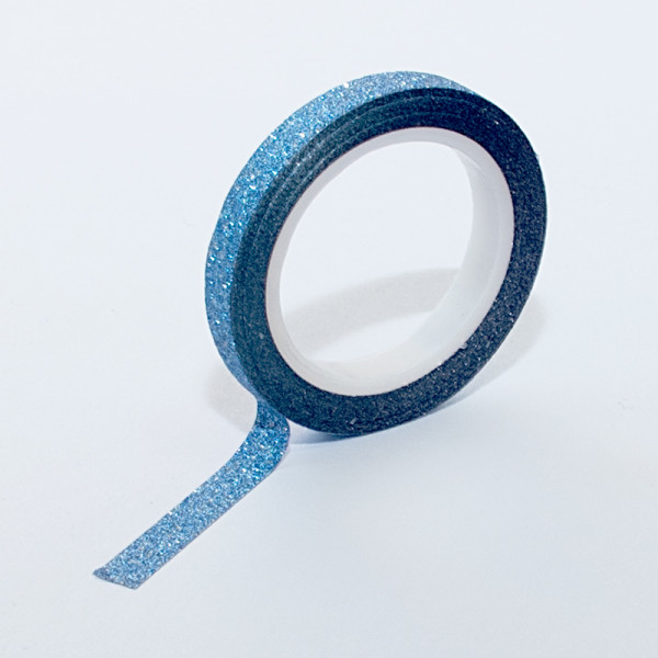 Самозалепващо фолио за декорация на нокти с пясъчен ефект в синьо