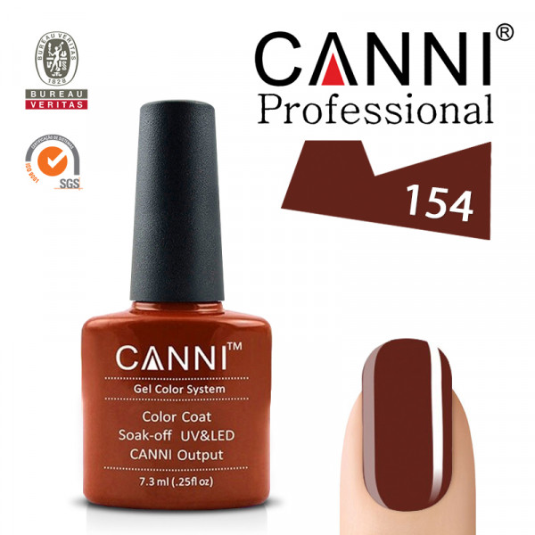 CANNI uv/led soak off цветен гел лак за нокти 154