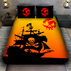 3D луксозен детски спален комплект Пиратски кораб 6984