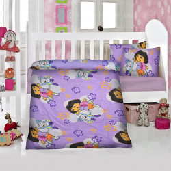 Луксозен бебешки спален комплект Дора в лилаво