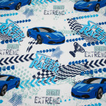 Комплект от луксозно детско спално бельо синя кола с подарък