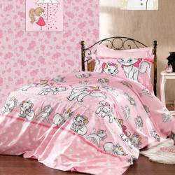Спално бельо от Ранфорс коте Мари в розово