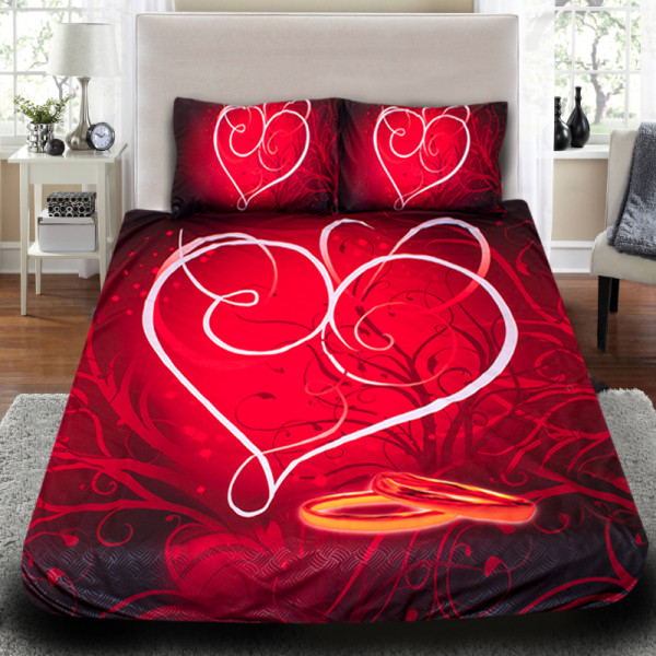 3D Луксозен спален комплект за влюбени 4303