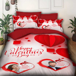 3D Луксозен спален комплект с романтичен принт и Ваша снимка 11118