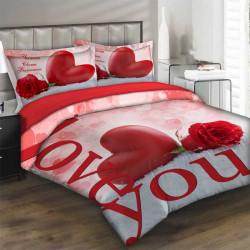 3D Луксозен спален комплект за влюбени 7758