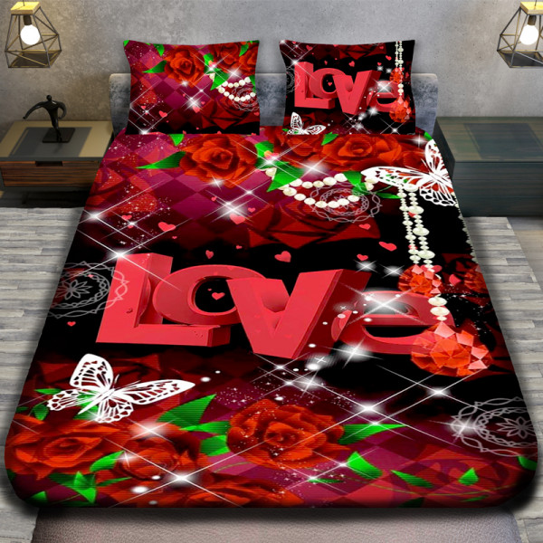 3D Луксозен спален комплект за влюбени 5970
