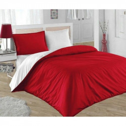Комплект от двулицево спално бельо Red&White с подарък
