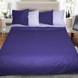 Комплект от двулицево спално бельо Purple&White с подарък