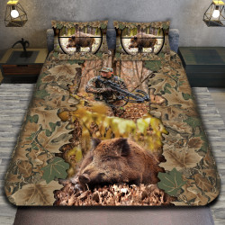 3D луксозен спален комплект с ловни мотиви 5370