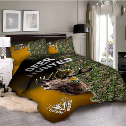 3D луксозен спален комплект с ловни мотиви 7397