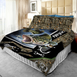 3D луксозен спален комплект с риболовни мотиви 7399