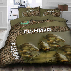 3D луксозен спален комплект с риболовни мотиви 7420