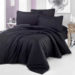 Луксозно спално бельо от сатениран памук Black