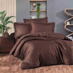 Луксозно спално бельо от сатениран памук Brown