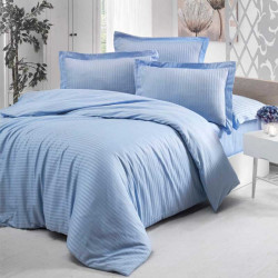 Луксозно спално бельо от сатениран памук Blue