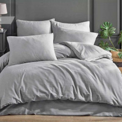 Луксозно спално бельо от сатениран памук Сиво