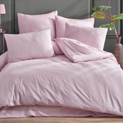 Луксозно спално бельо от сатениран памук Pink