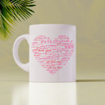 3D чаша "Обичам те" на различни езици 7488