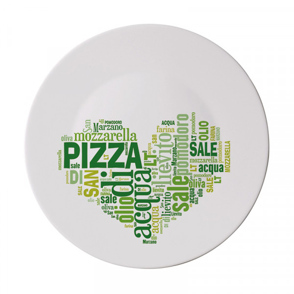 Чиния за пица Ronda ''I love pizza'' green 33 см. 