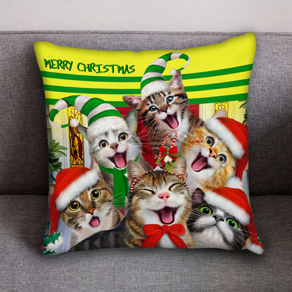 3D декоративна възглавничка Christmas Cats 7378